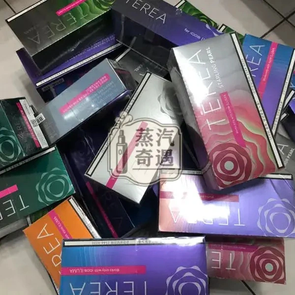 TEREA煙彈亞洲印尼版-多个口味的一條裝散落在地上實拍